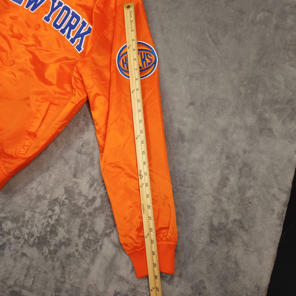 New York Unisex Orange Bomber Jacket Size Large - Picture 14 of 14